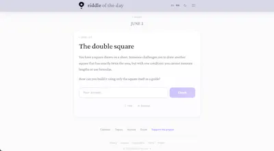 Riddle of the day gallery image