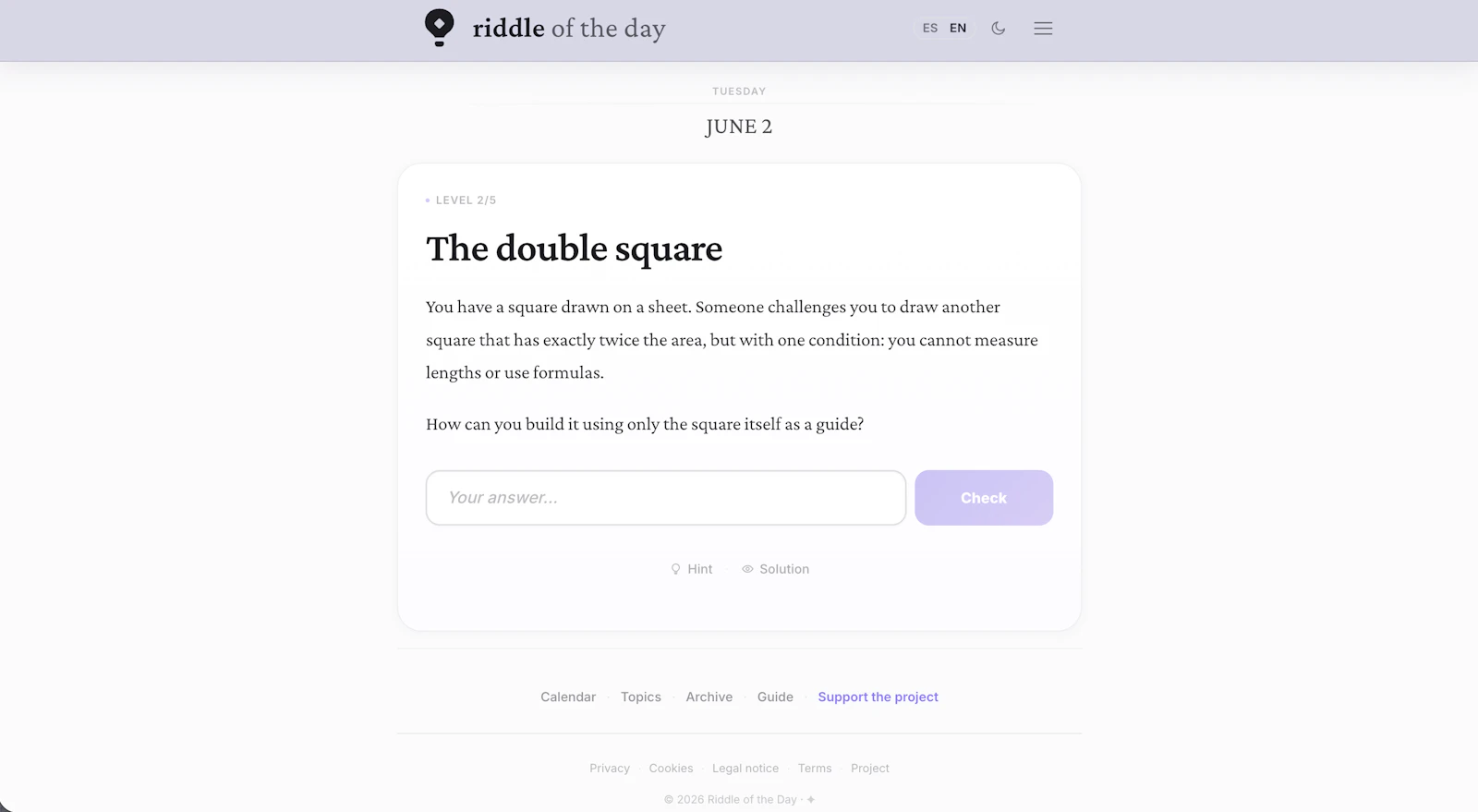 Riddle of the day screenshot 1