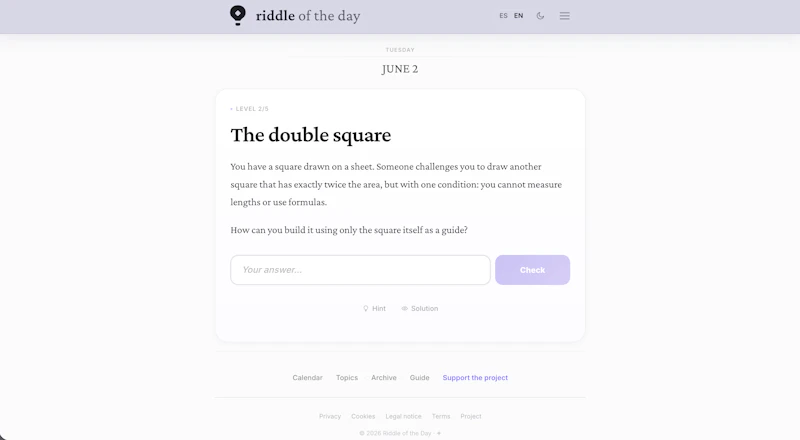 Riddle of the day screenshot 1