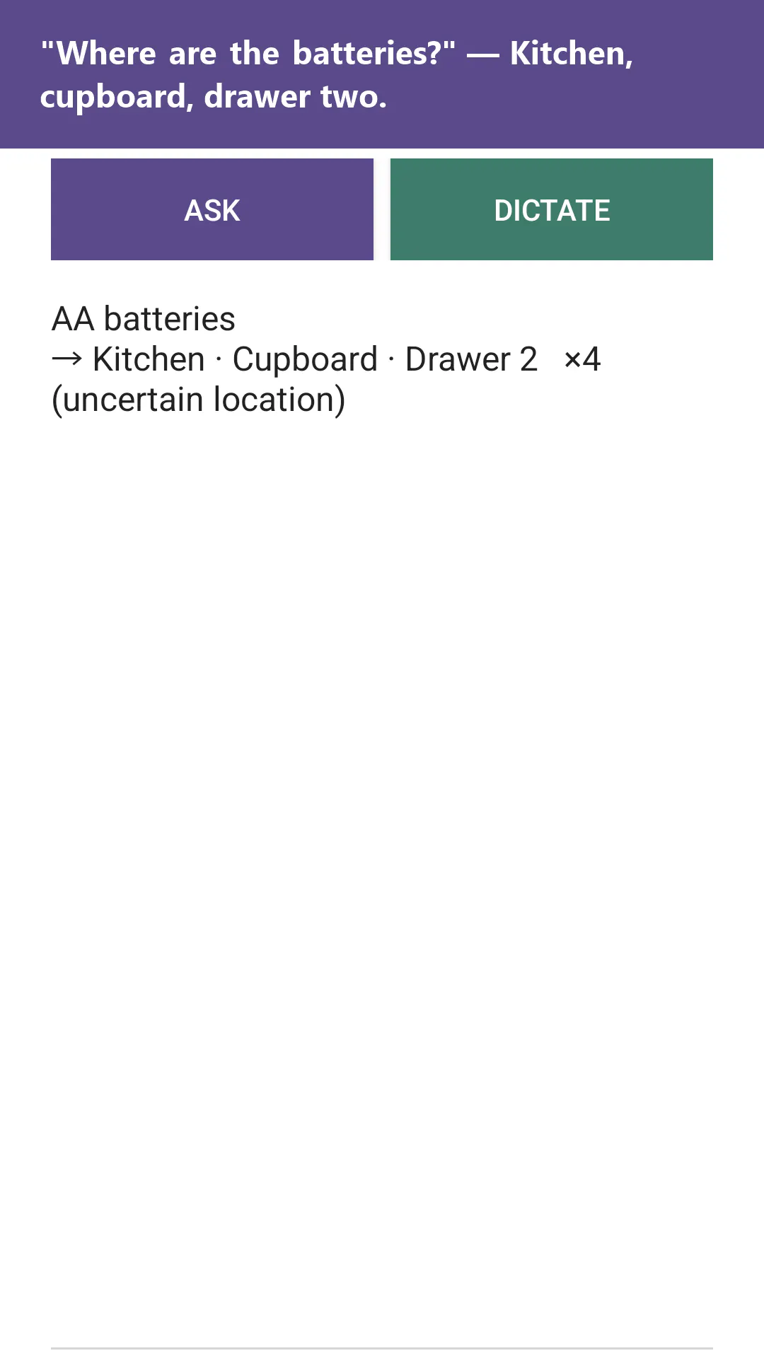Where are the batteries? Ask out loud! gallery image
