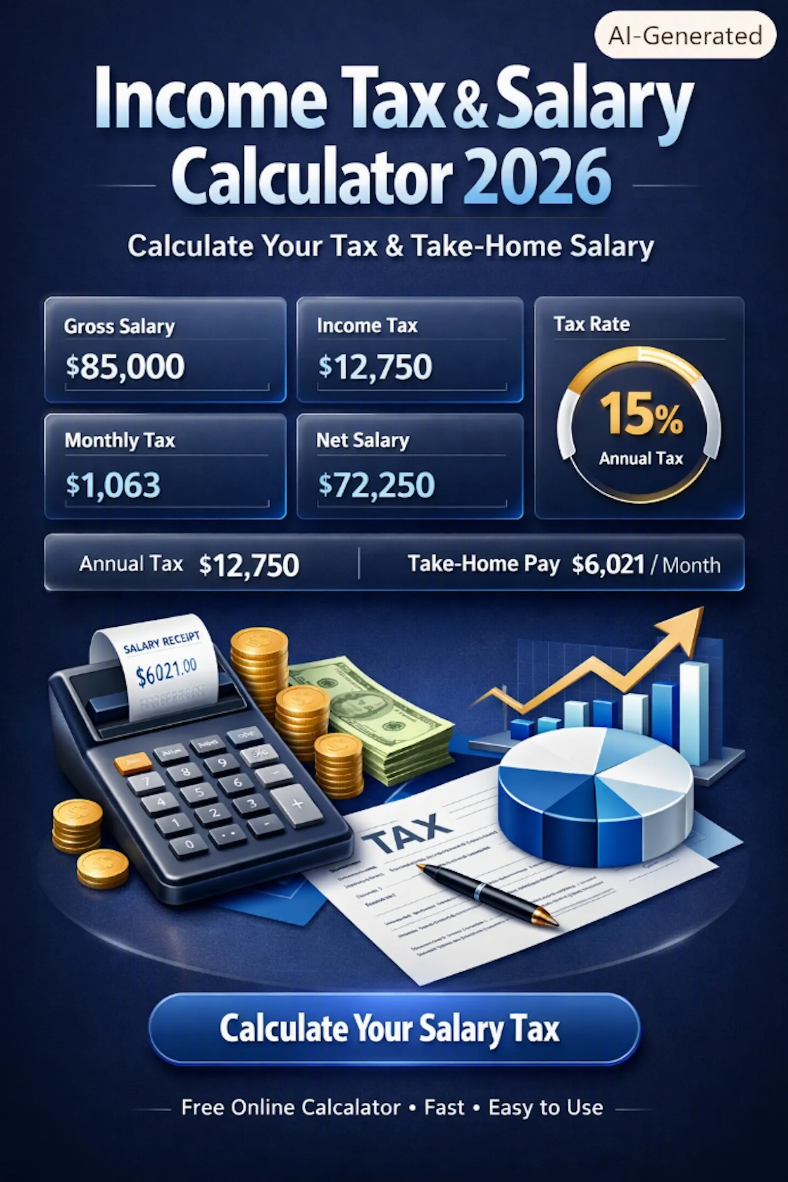 Income Tax & Salary Calculator 2026 screenshot 1