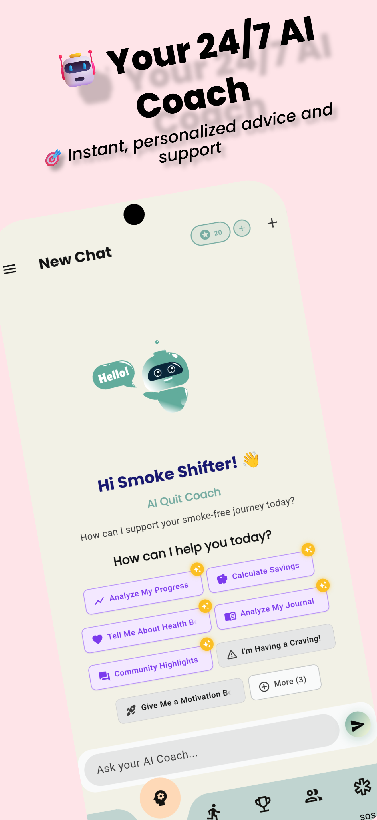 SmokeShift - Quit Smoking the AI Way - Screenshot 3 showing product features and functionality