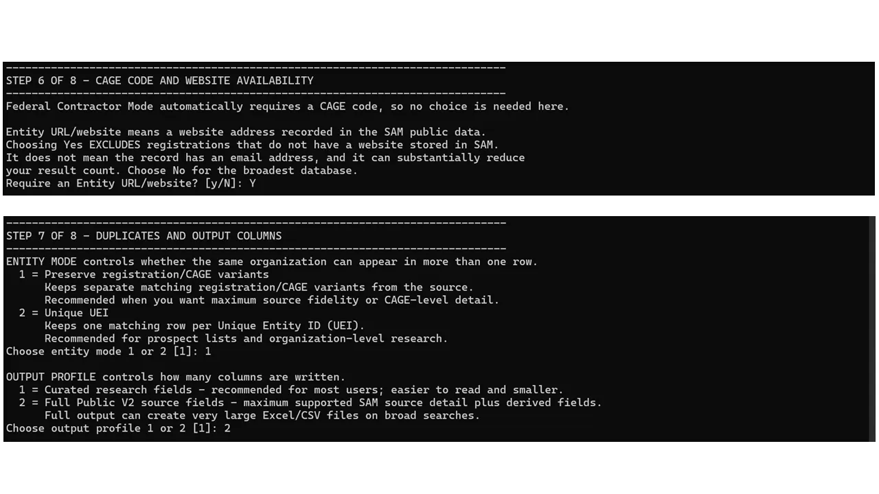 SAM.gov Contractor Database Compiler gallery image