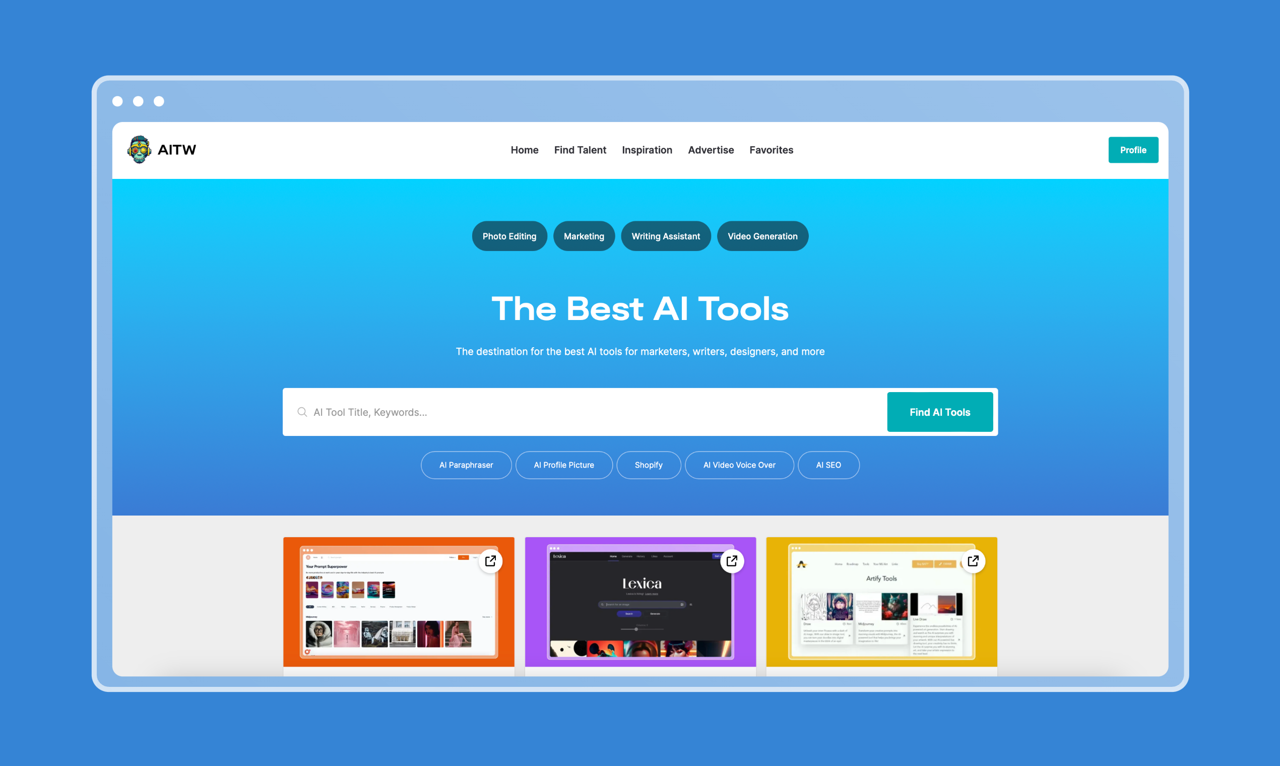 startuptile AITW-All the best AI tools in one place