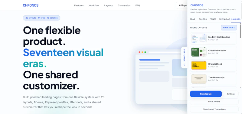 Chronos - Multi-Era HTML Template System screenshot 6