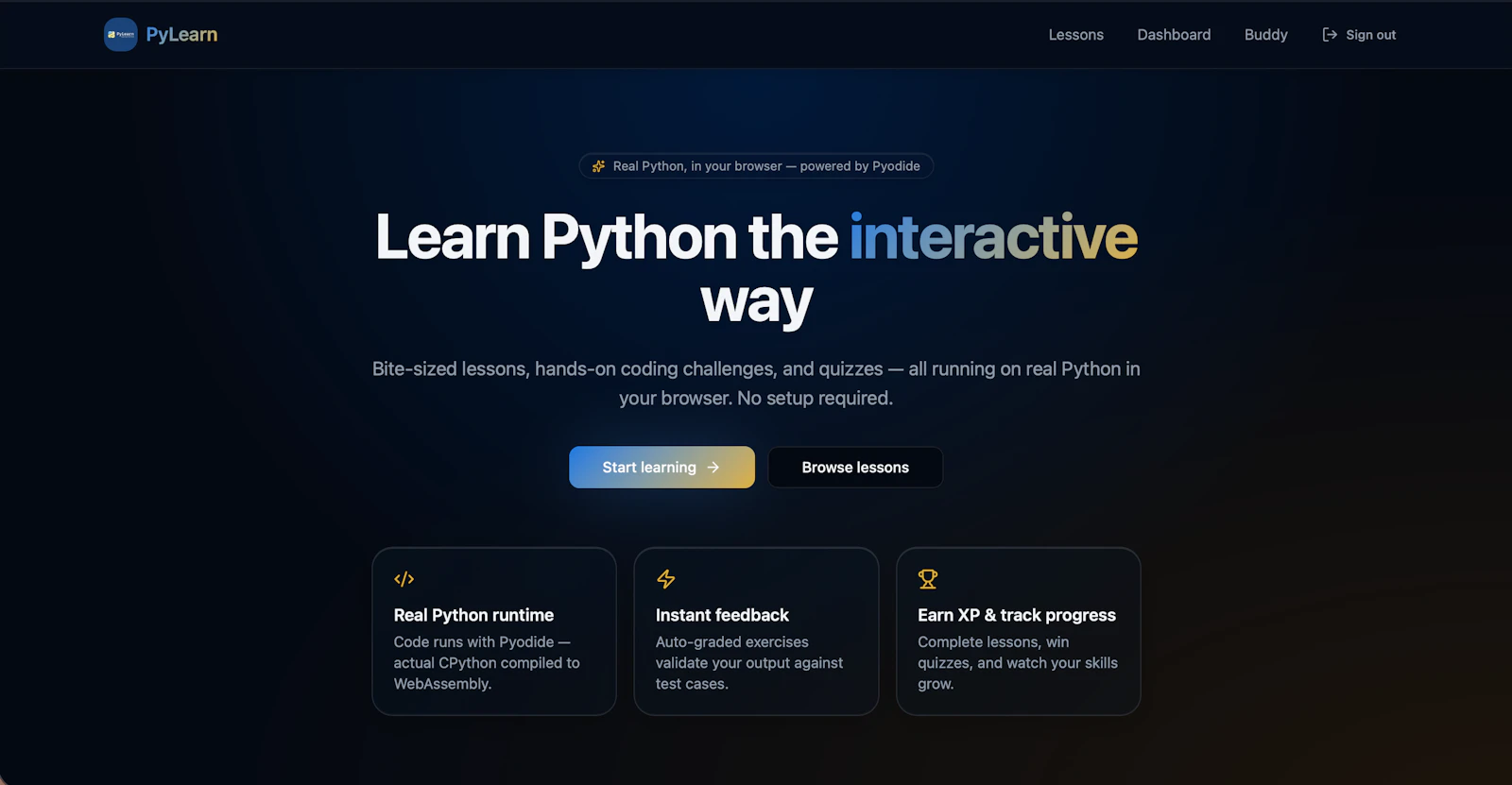 PyLearn screenshot 2