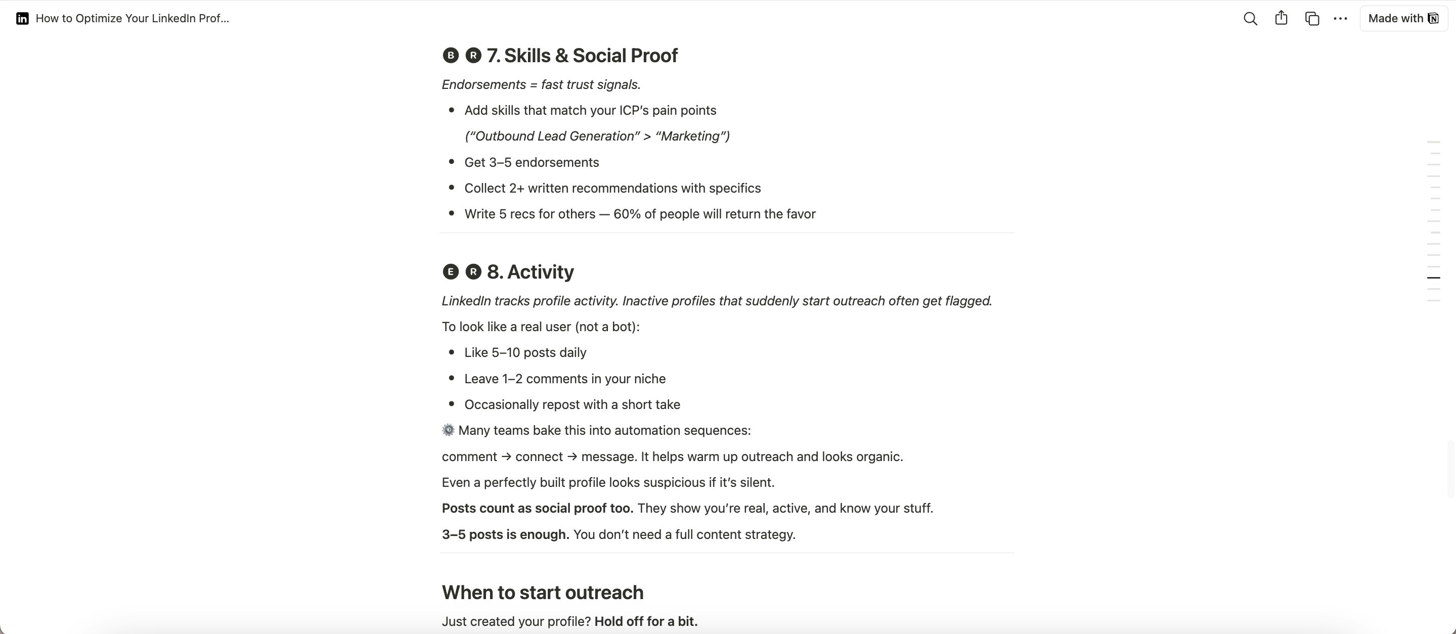 وسائط LinkedIn Outreach Profile Toolkit 2