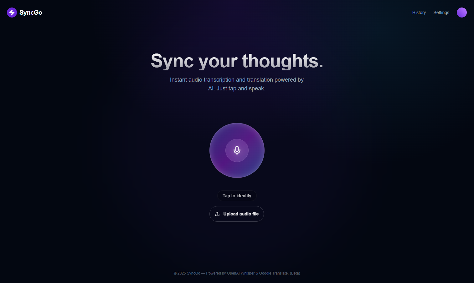 SyncGo - Main product screenshot demonstrating key features and user interface