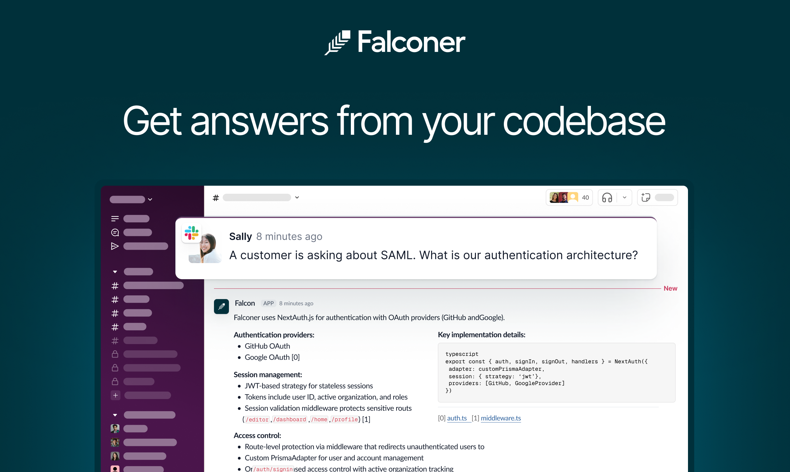 Falconer - Screenshot 3 showing product features and functionality