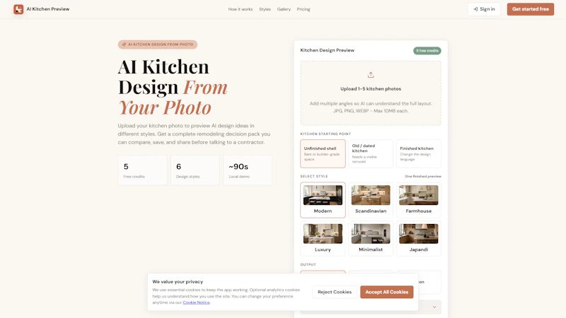 AI Kitchen Preview screenshot 2