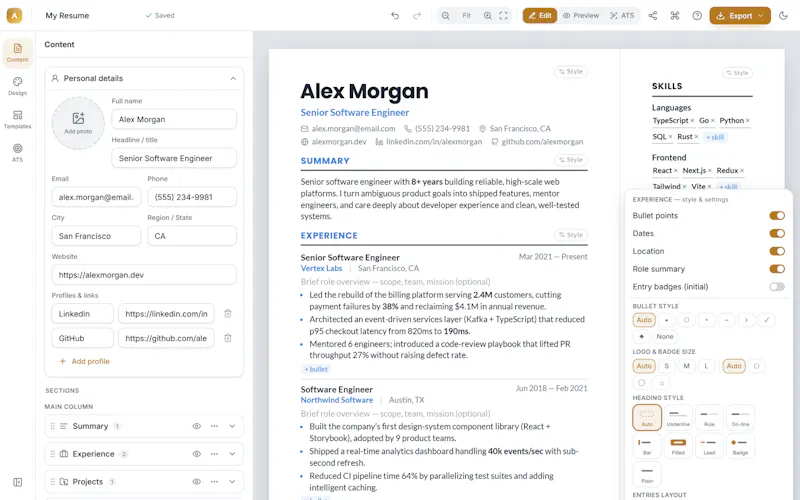 CVAurum screenshot 4