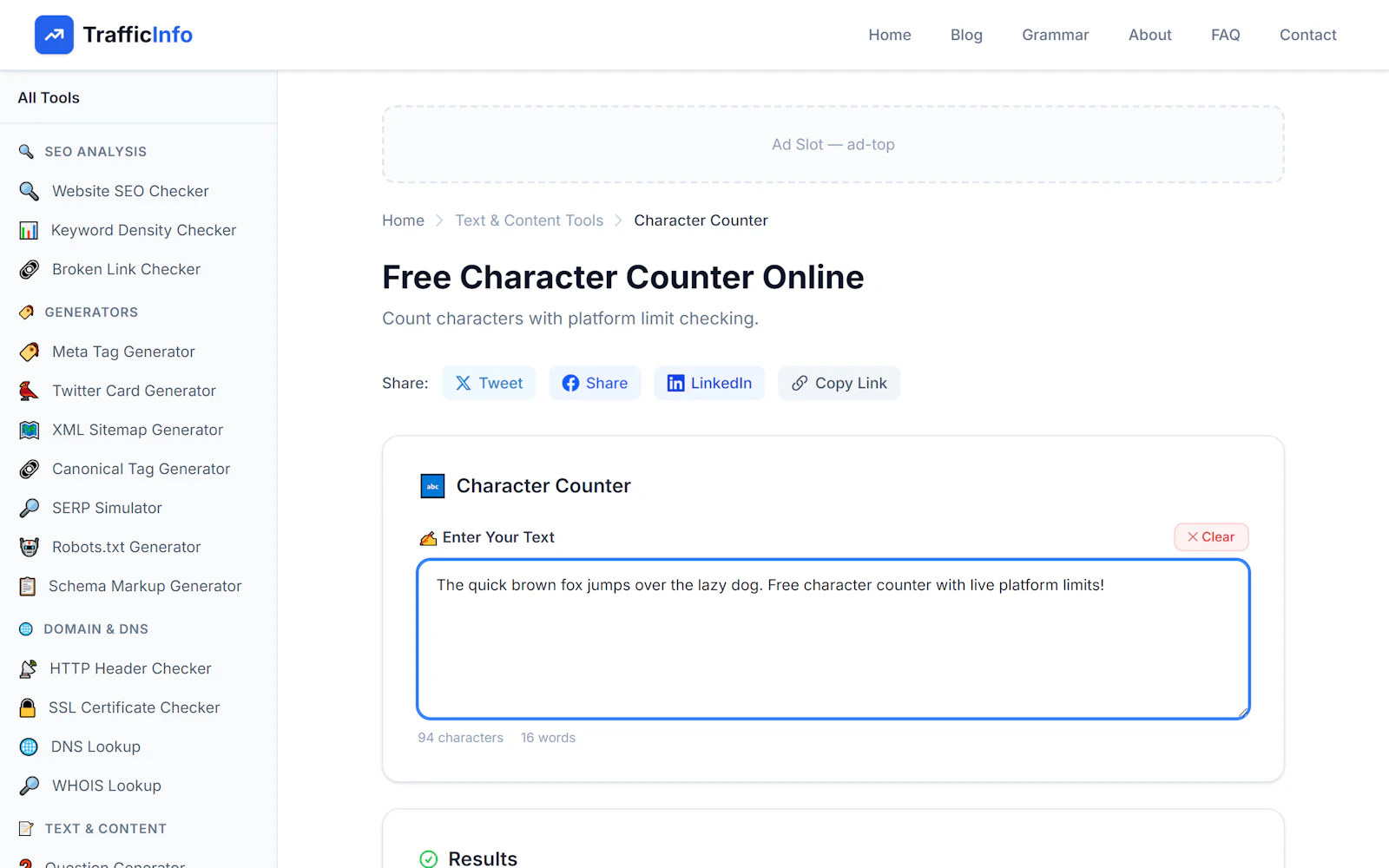 Free Word Counter Online screenshot 1