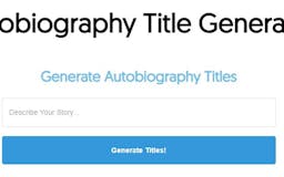 Autobiography Title Generator media 2