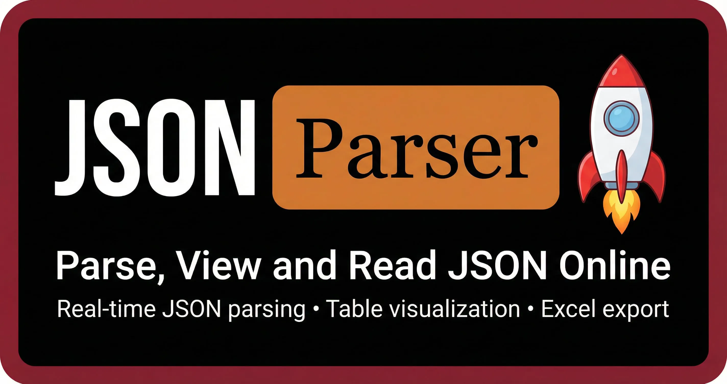 JSON Parser Online Tool 제품 배너