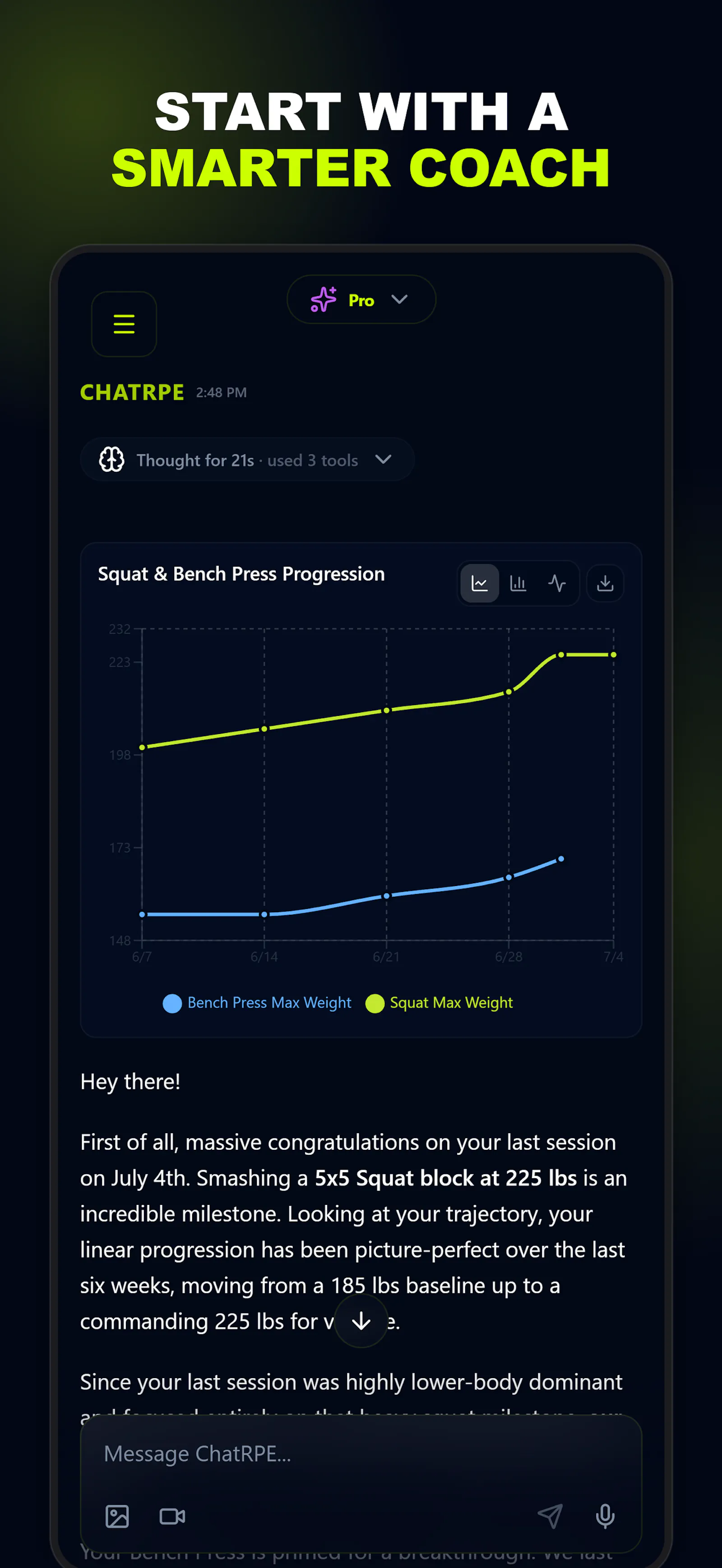ChatRPE screenshot 1
