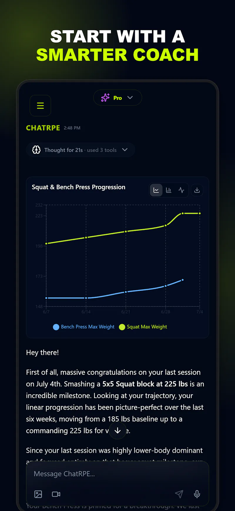 ChatRPE screenshot 1