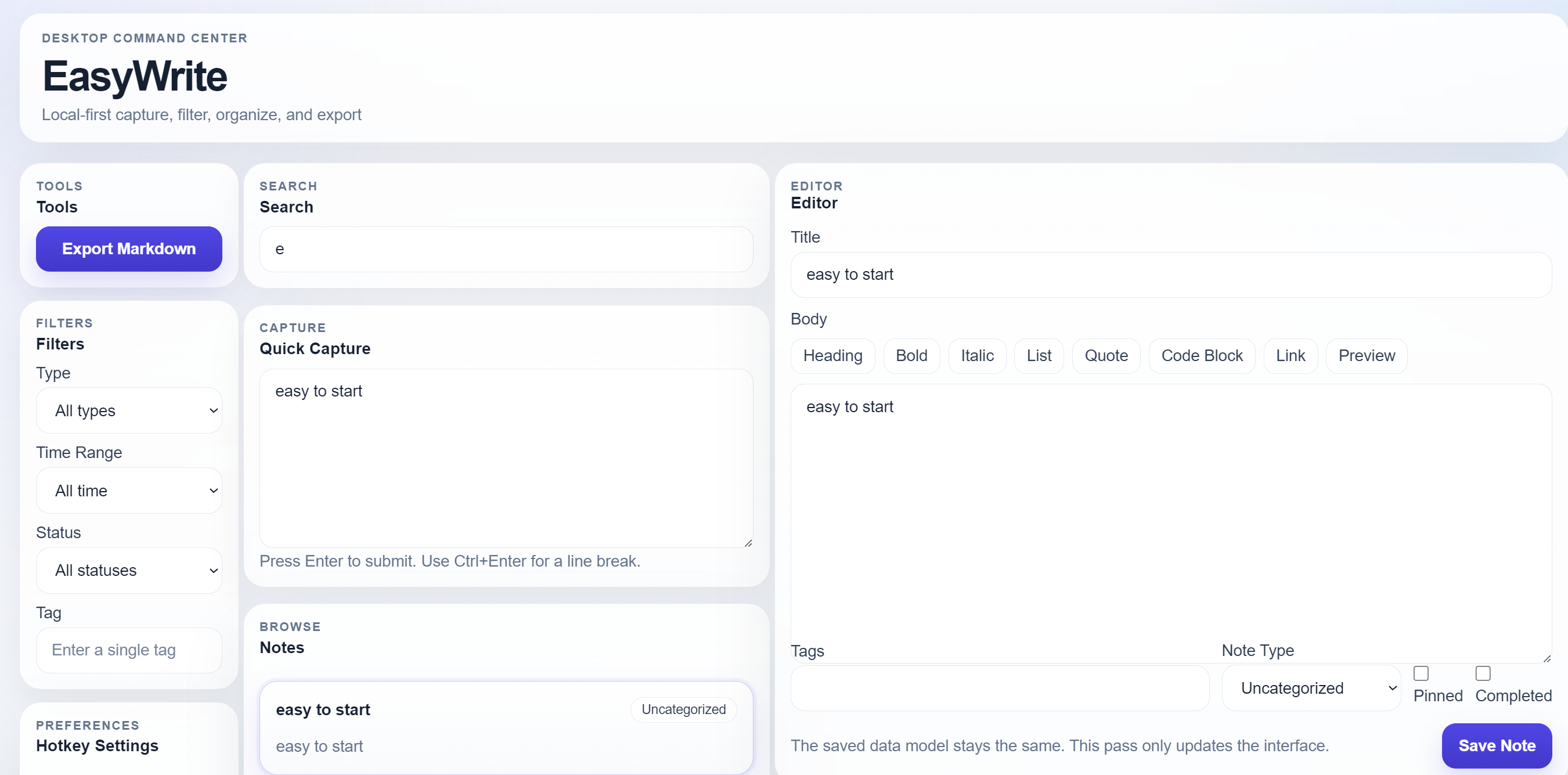 EasyWrite gallery image