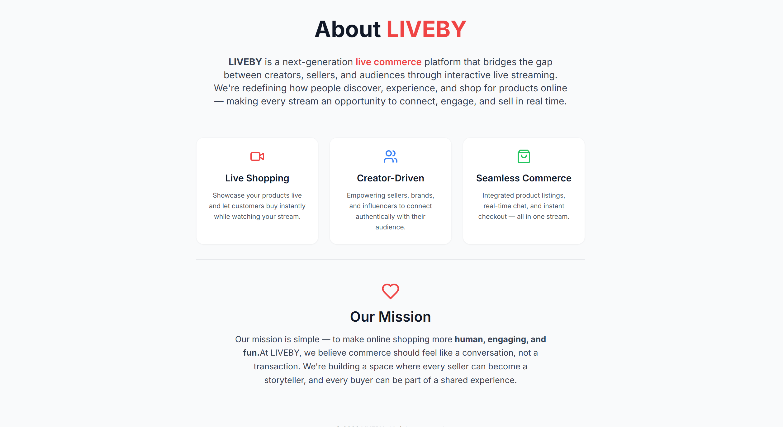 LIVEBY - Screenshot 5 showing product features and functionality