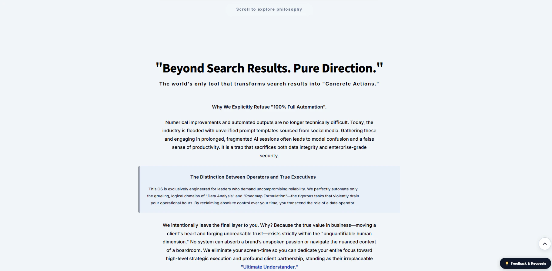 SEO/AIO Direction OS screenshot 2