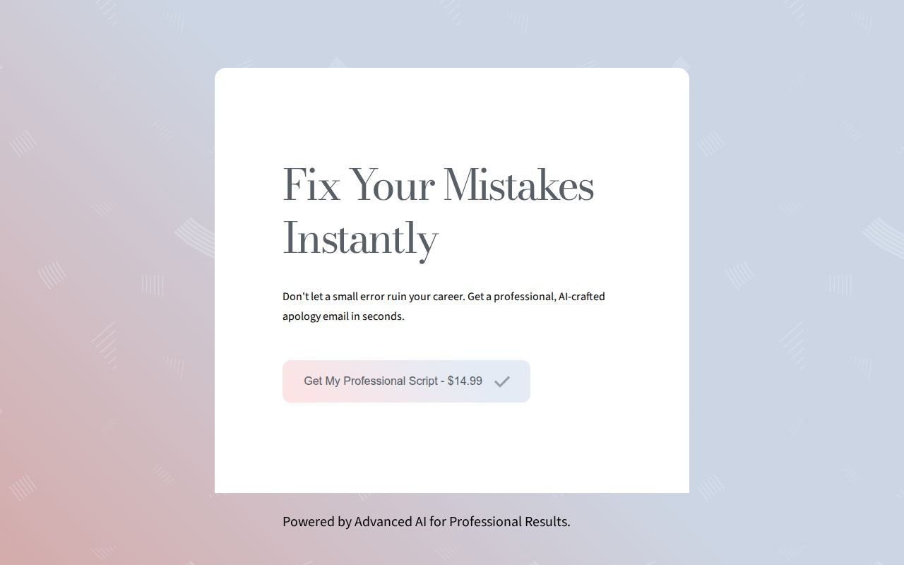 FixIt AI Apology Generator gallery image