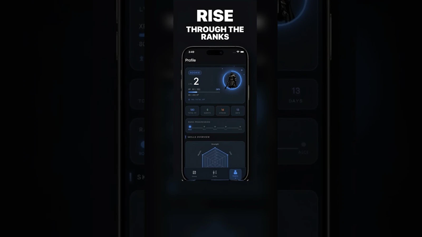 Ascend - Gamified Habits iOS screenshot 1 (video preview)