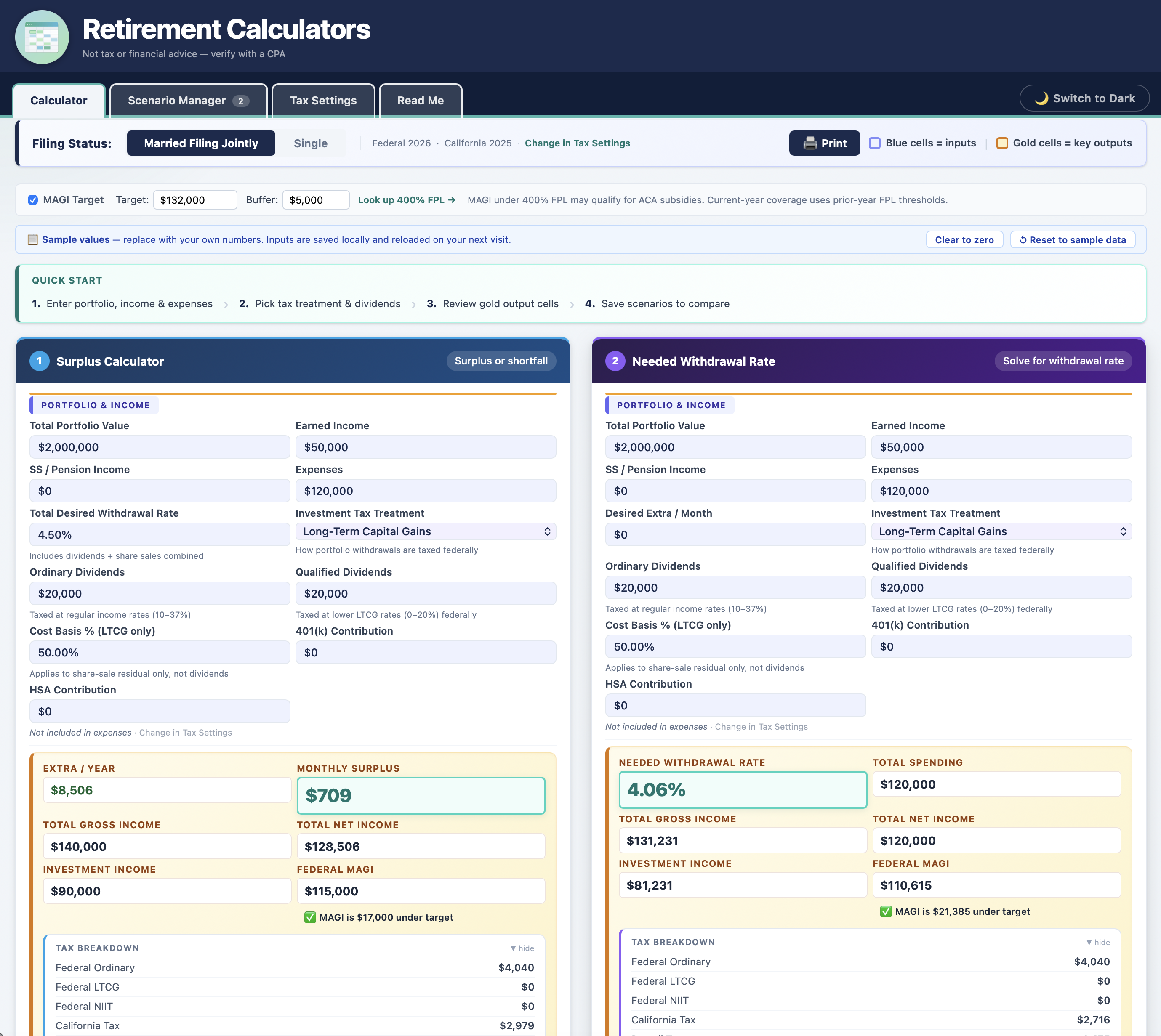 Retirement Withdrawal Rate Calculator gallery image