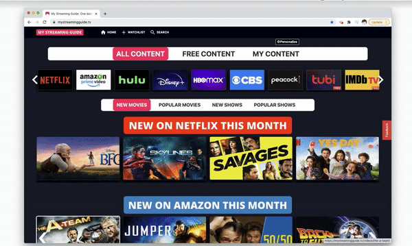 My Streaming Guide One dashboard to browse all your streaming