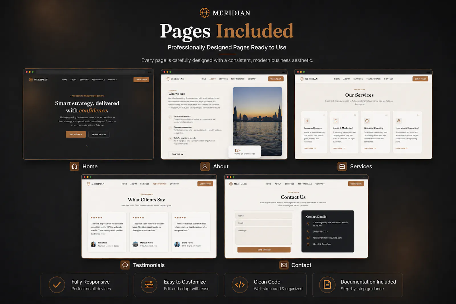 Small Business Website Template screenshot 2