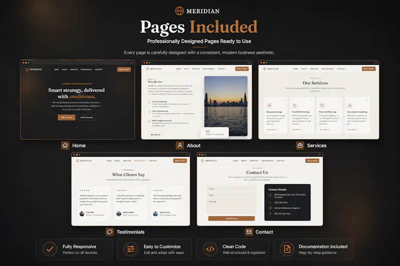 Small Business Website Template screenshot 2