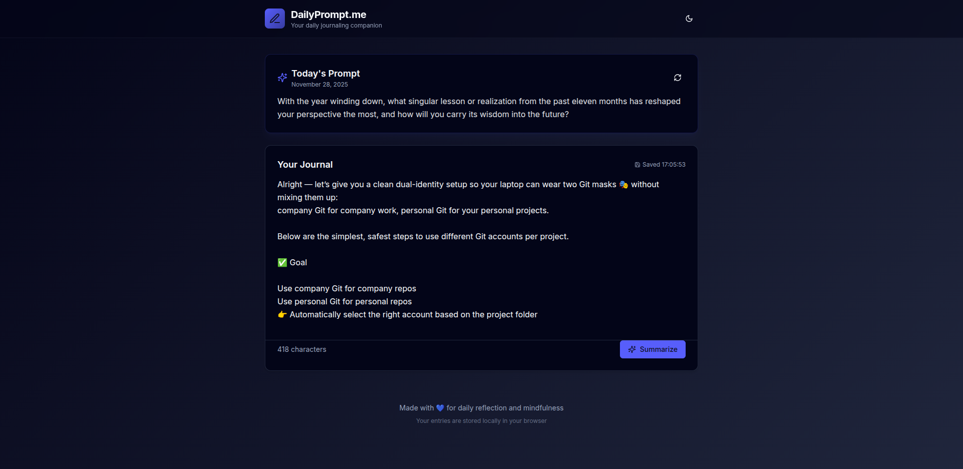 DailyPrompt — AI Journaling Prompts gallery image
