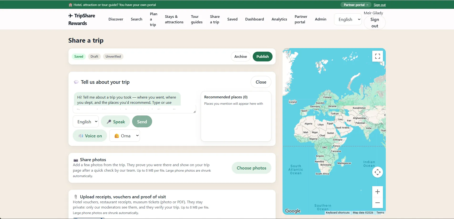 TripShare rewards gallery image