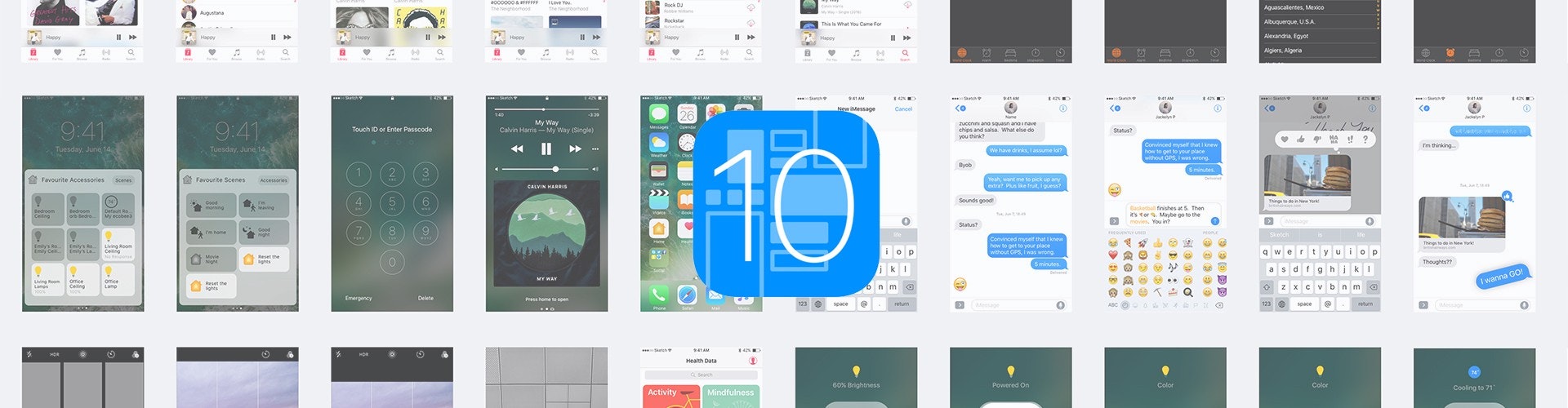iOS 10 GUI Sketch Kit gallery image
