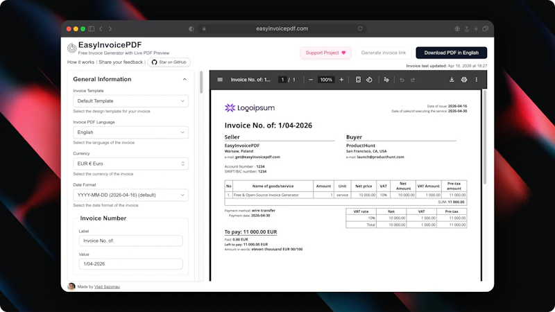 EasyInvoicePDF screenshot 3