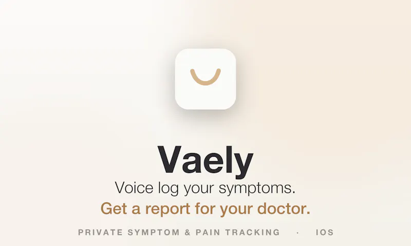 Vaely: Symptom and Pain Tracker screenshot 1