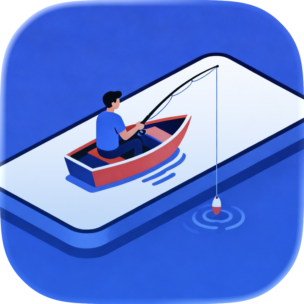 FocusFishing - Product Hunt launch logo and brand identity