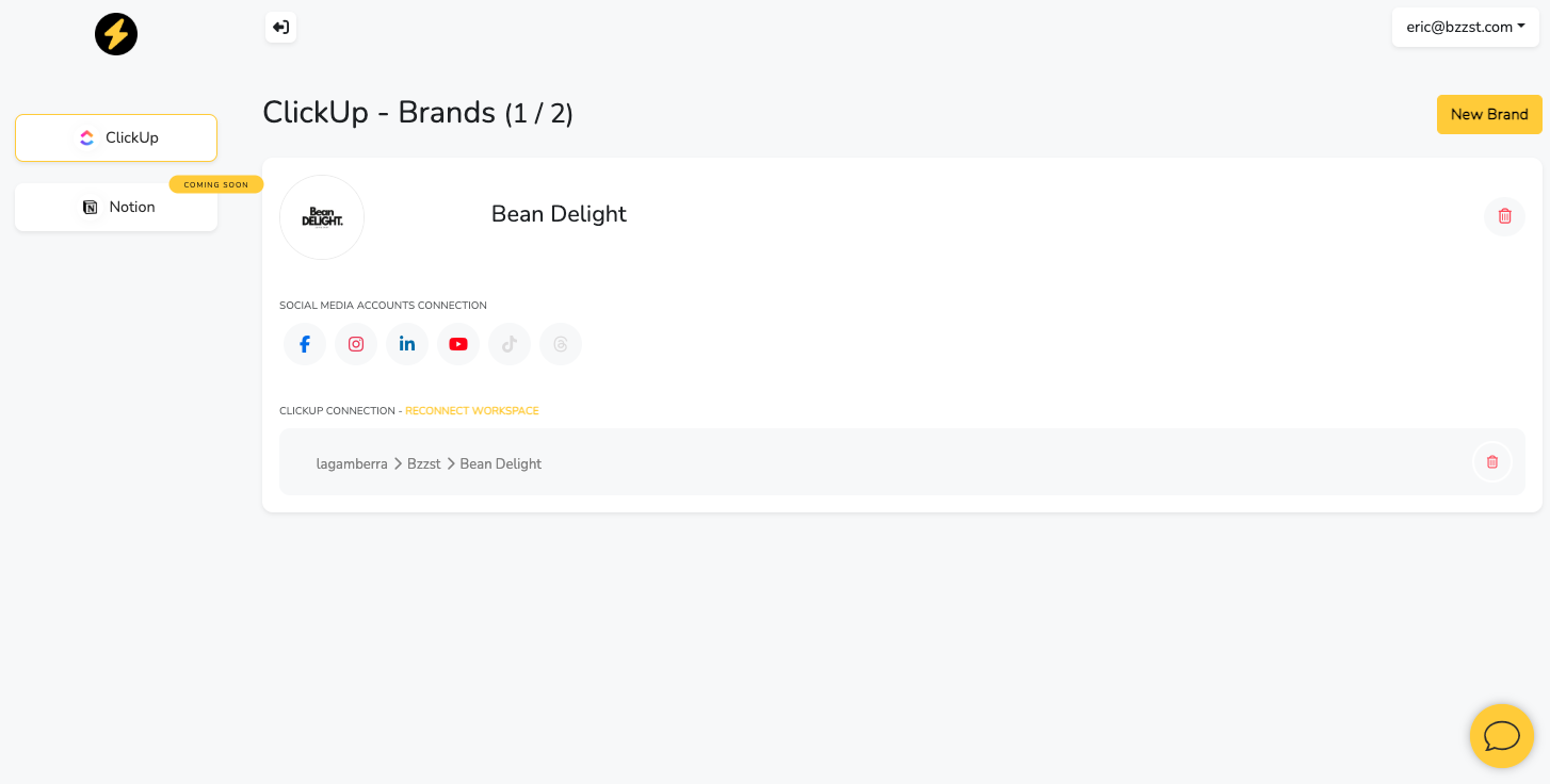Bzzst - Salva ore programmando i post social direttamente da clickup media 2