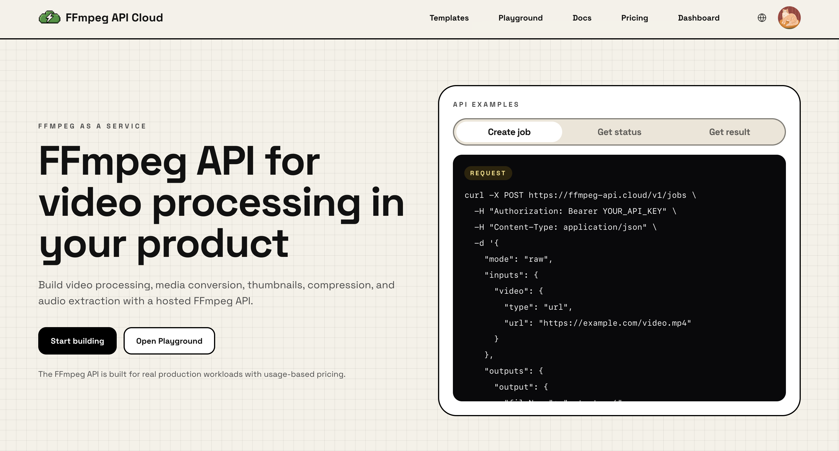 FFmpeg API Cloud gallery image