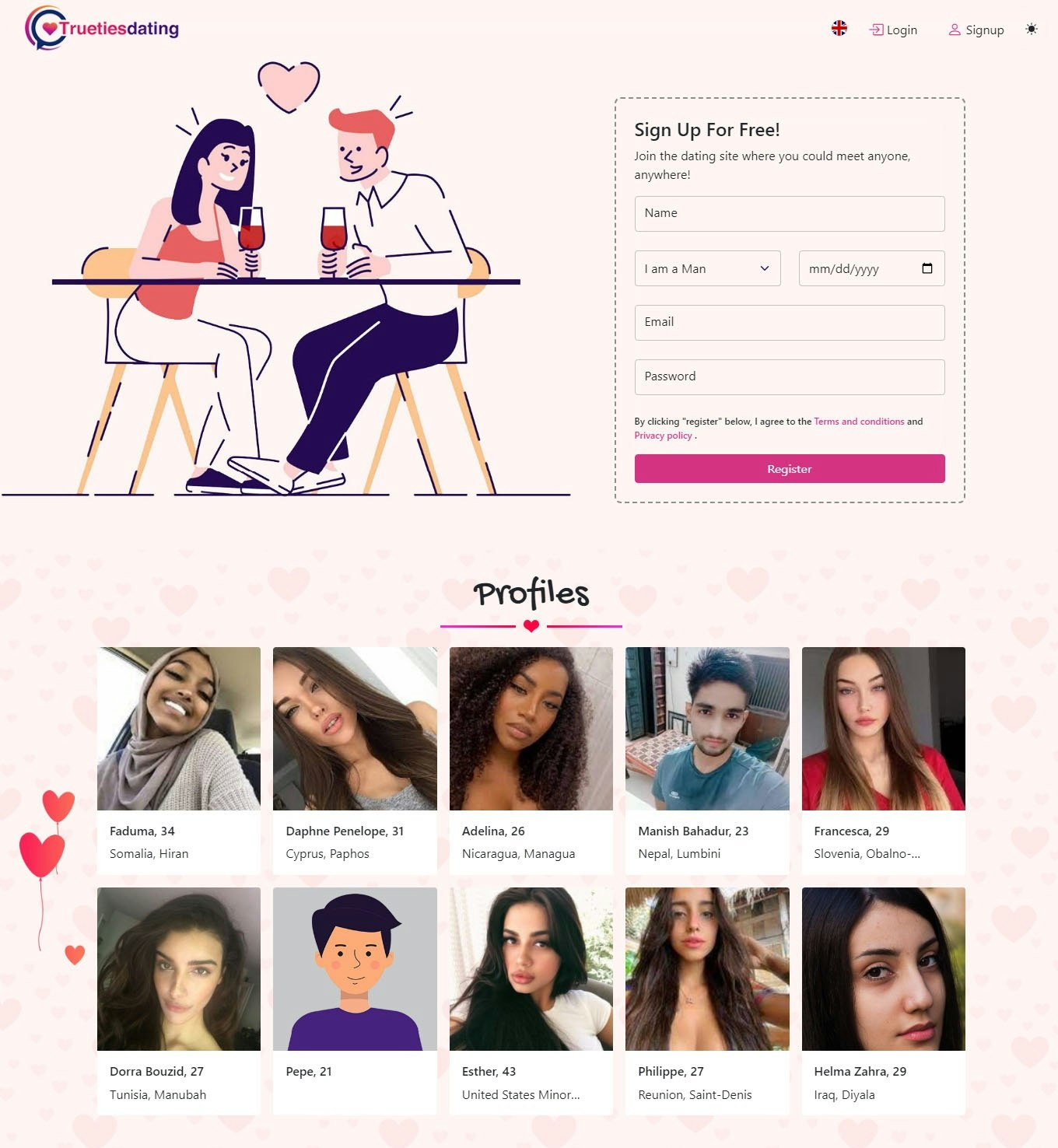 Truetiesdating - Script de citas de PHP - Cree un sitio web de citas como Tinder media 1