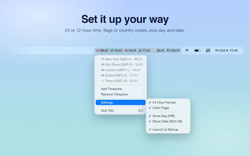 Toki: World Clock & Time Zones screenshot 2