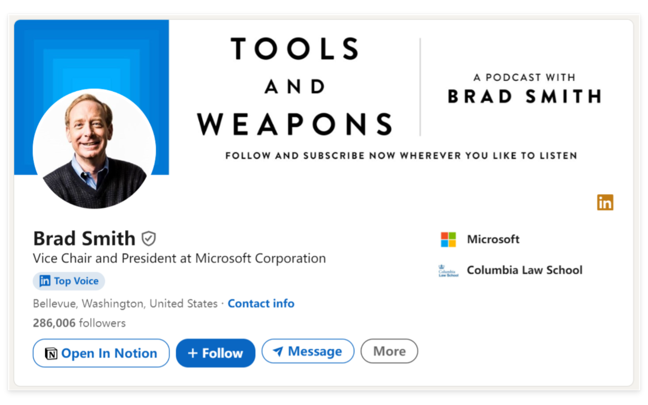 Сохранить людей в Twitter LinkedIn до понятия media 6