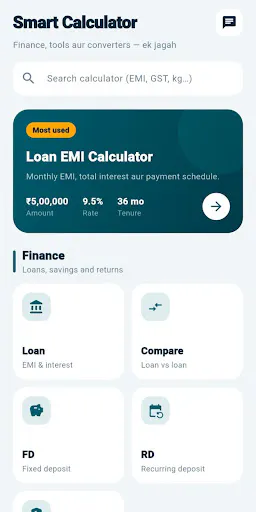 Smart Calculator - EMI, FD, RD gallery image