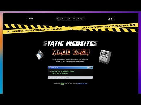 startuptile Static-Creating static sites should be super easy now it is!