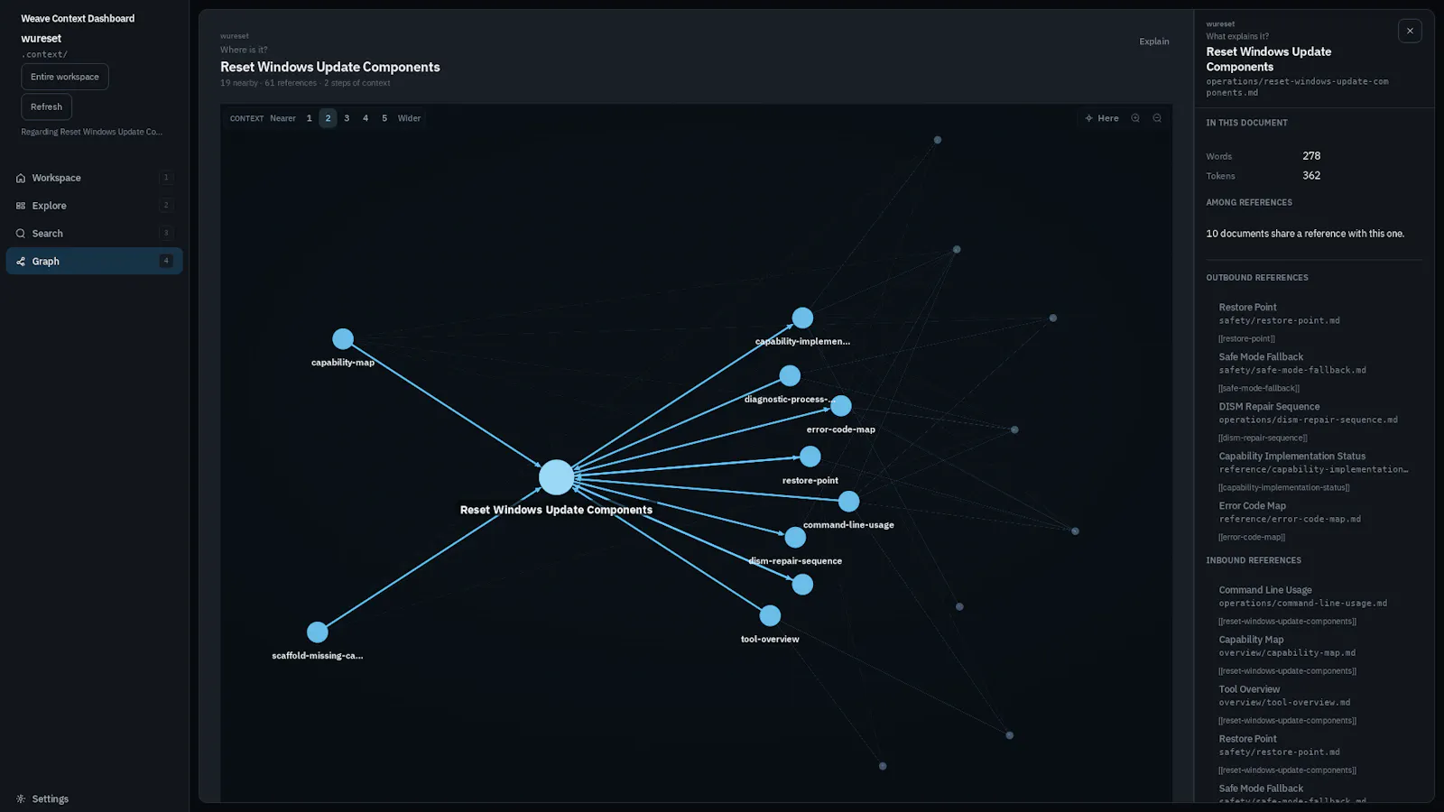 Weave Context Dashboard screenshot 7