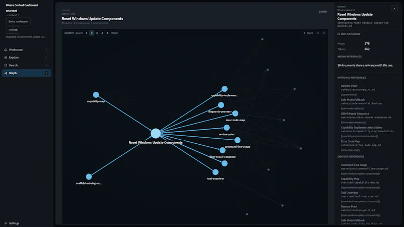 Weave Context Dashboard screenshot 7