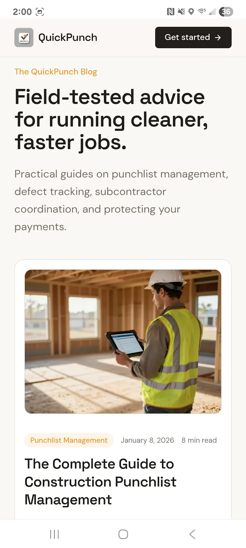 QuickPunch - contractor punchlist app screenshot 2