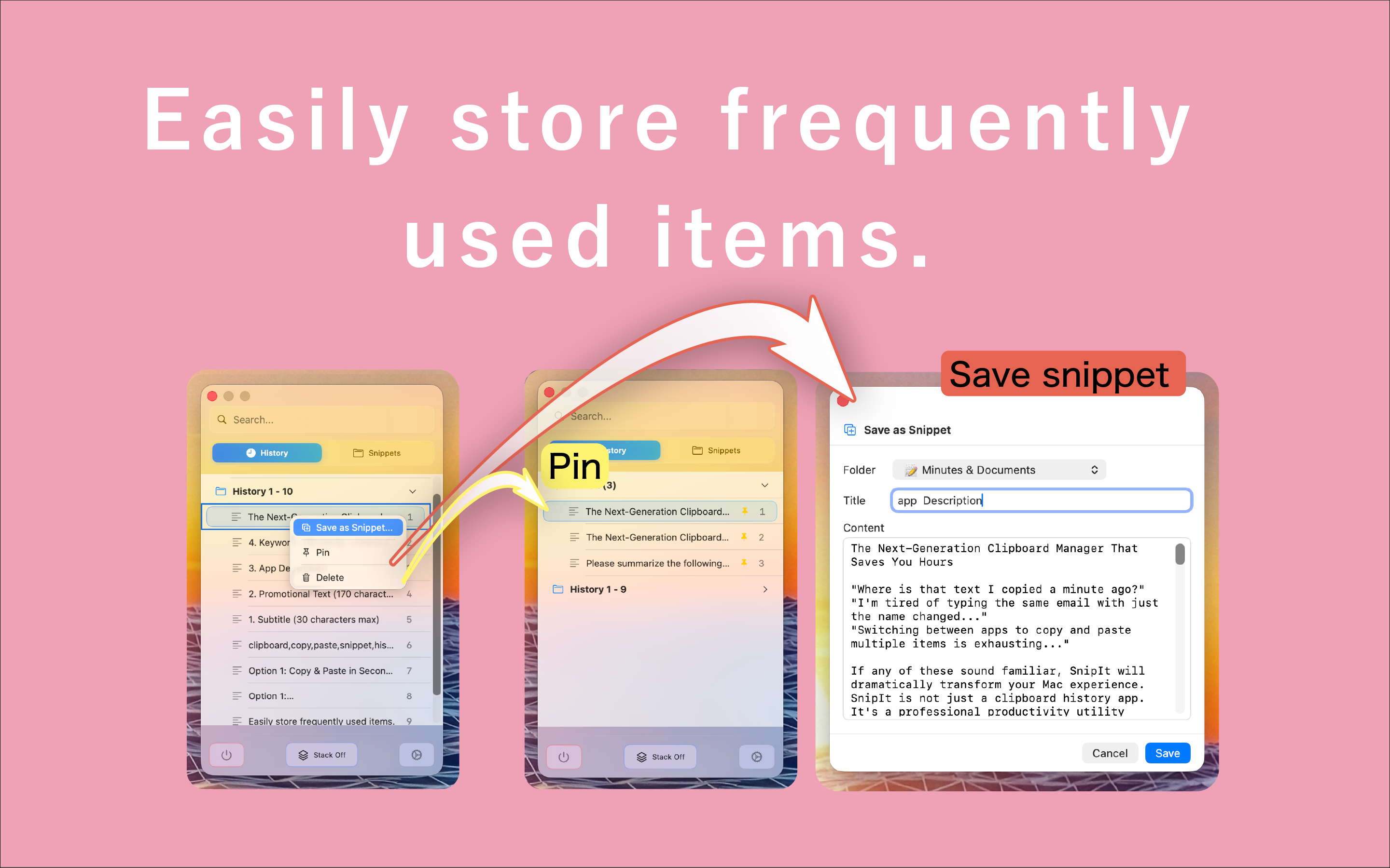 SnipIt - Clipboard & Snippets  gallery image