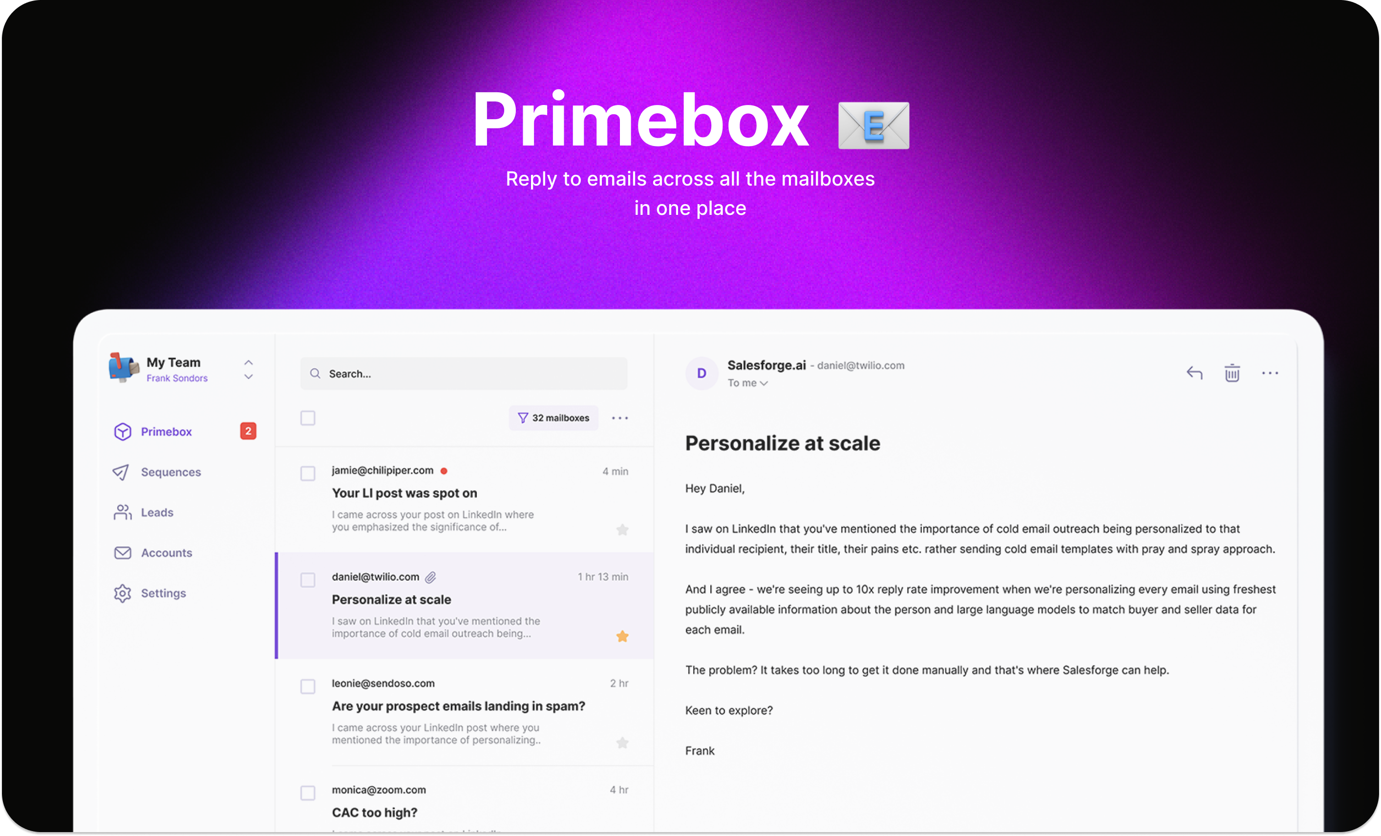 Salesforge - Personalize every single email at any scale and any language media 5
