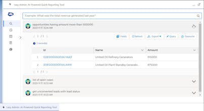 Lazy Admin AI-Powered Reporting Tool gallery image