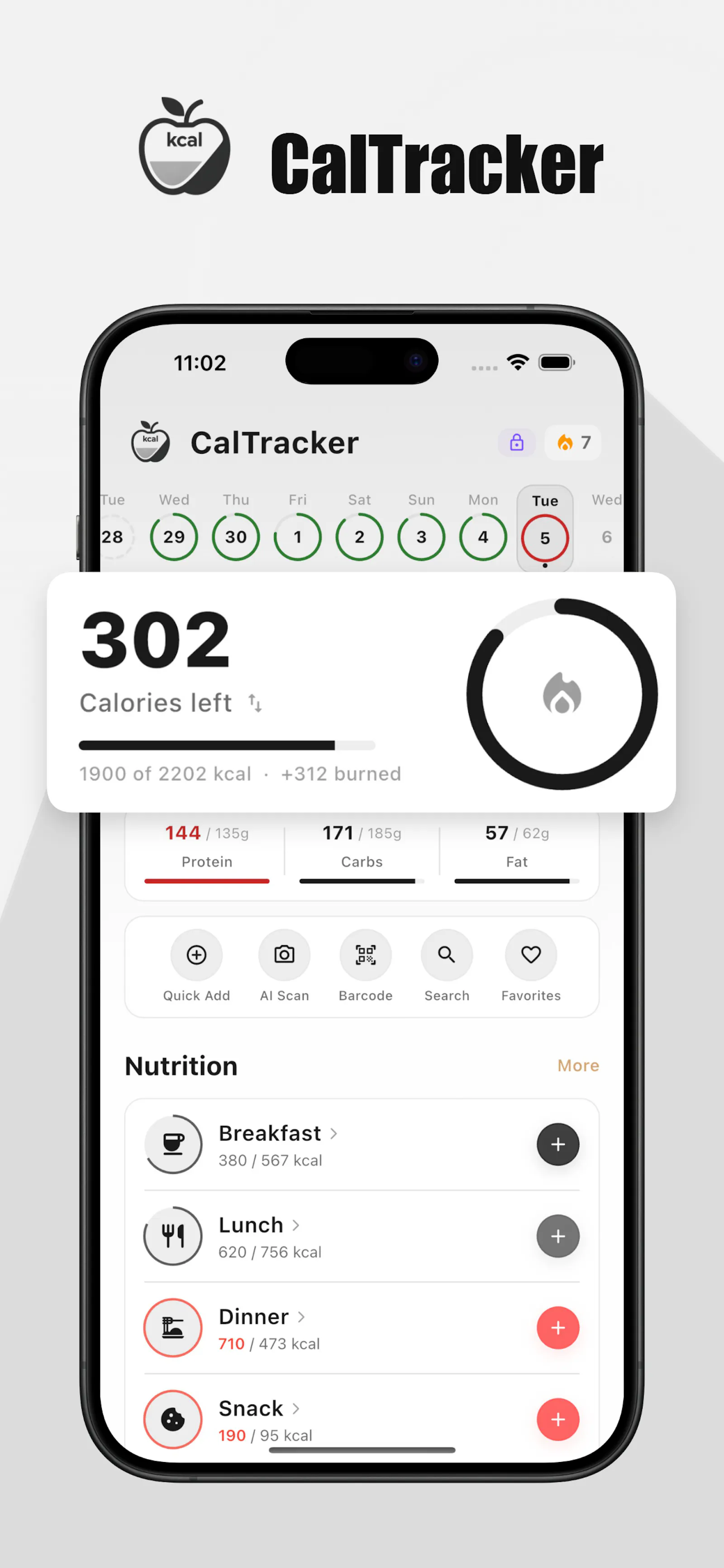 CalTracker screenshot 2