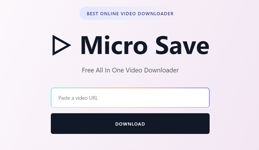 MicroSavefr.net -ALL 비디오 다운로더 - 인터넷과 47 소셜 미디어에서 비디오를 다운로드하십시오 미디어 1